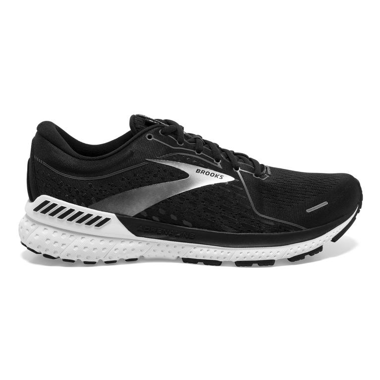 Brooks Adrenaline GTS 21 Road Running Shoes - Men's - Black Pearl/White (06529-JLWF)